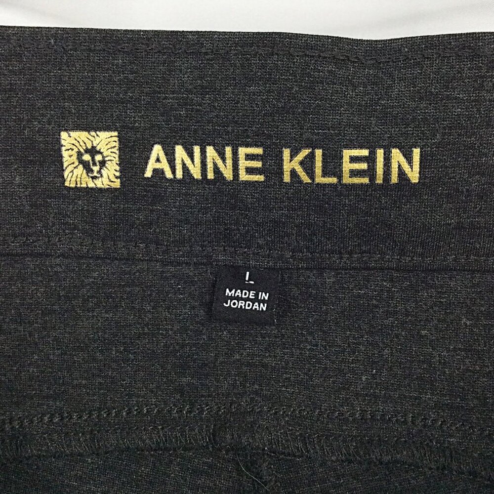 Anne Klein Womens Midweight Tummy Control Ponte Pant Size Large Charcoal Heather - Picture 11 of 12